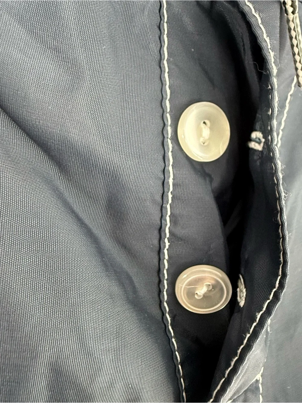 Birdwell Beach Britches Mens 33 Navy Blue 311 Board Shorts 8” Nylon USA Made
